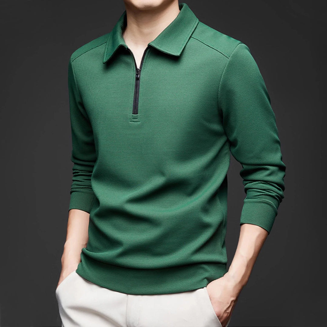 Cole Waffle Zip Polo