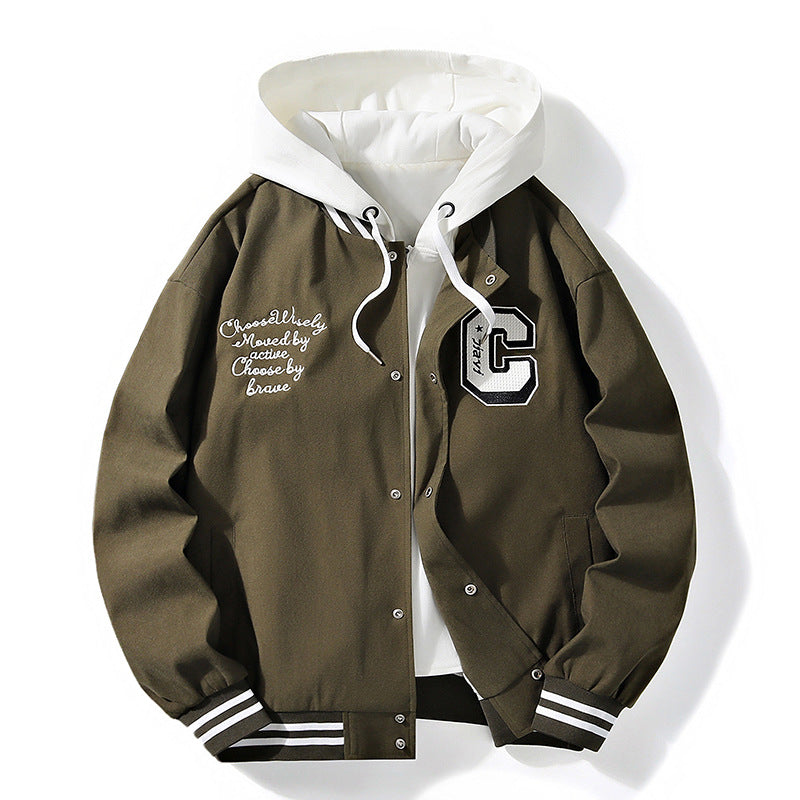 Mercer Hooded Varsity Jacket