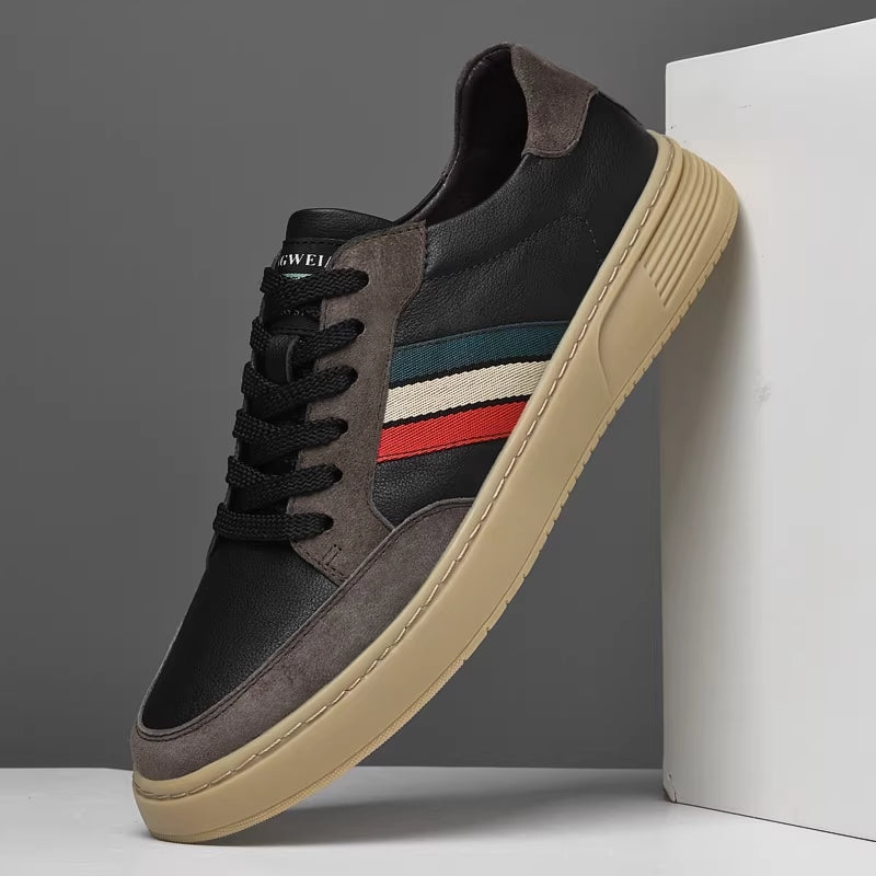 Fulton Stripe Leather Sneakers