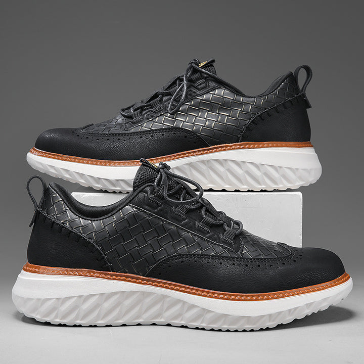 Mercer Woven Leather Sneakers