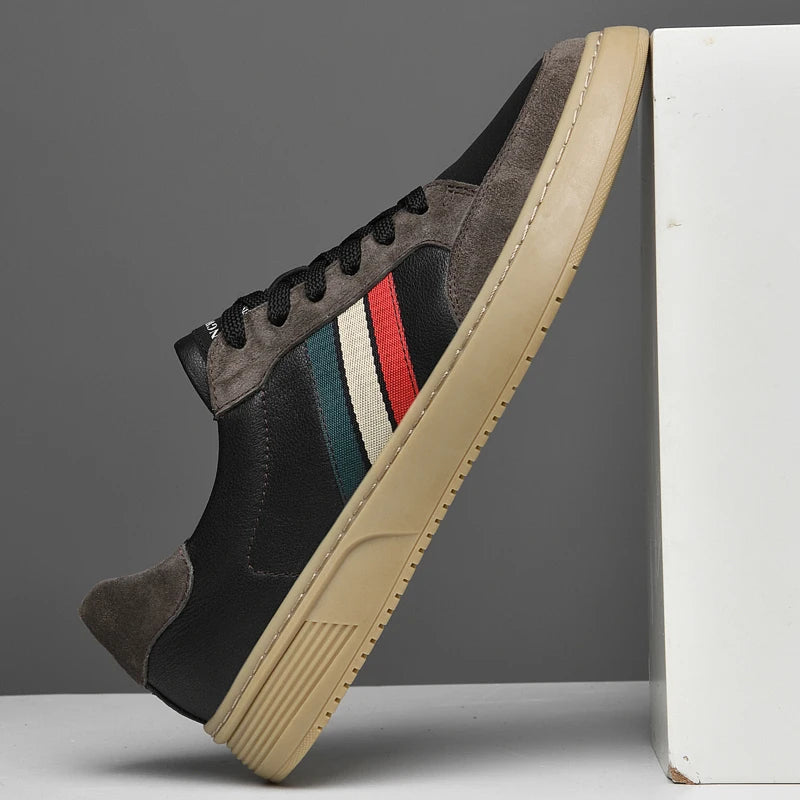 Fulton Stripe Leather Sneakers