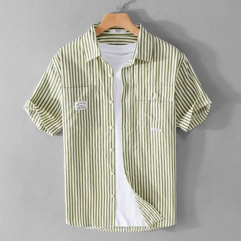 Maison Striped Button Up Shirt