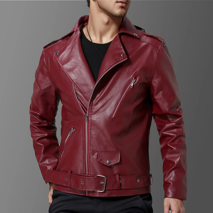 Fulton Leather Biker Jacket