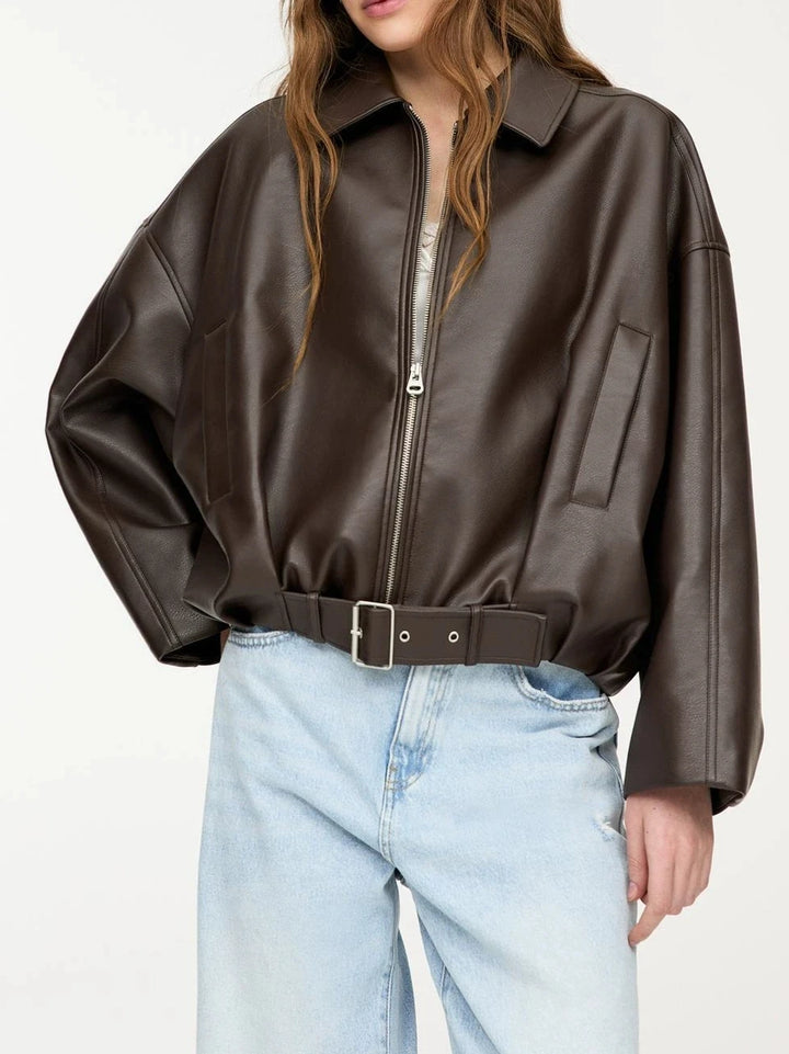 Mia Faux Leather Jacket