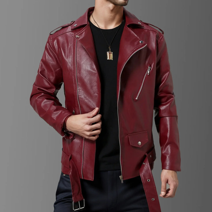 Fulton Leather Biker Jacket