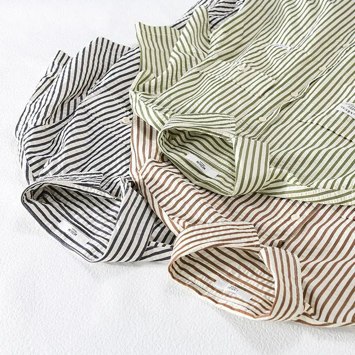 Maison Striped Button Up Shirt