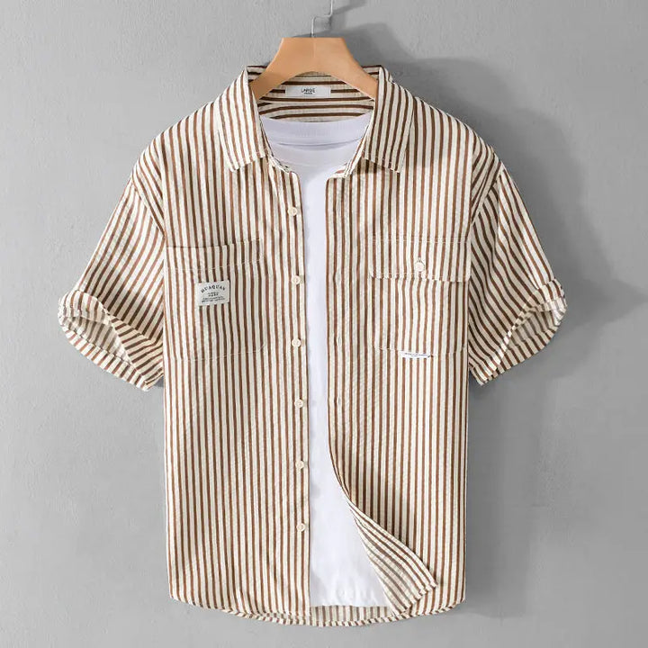 Maison Striped Button Up Shirt