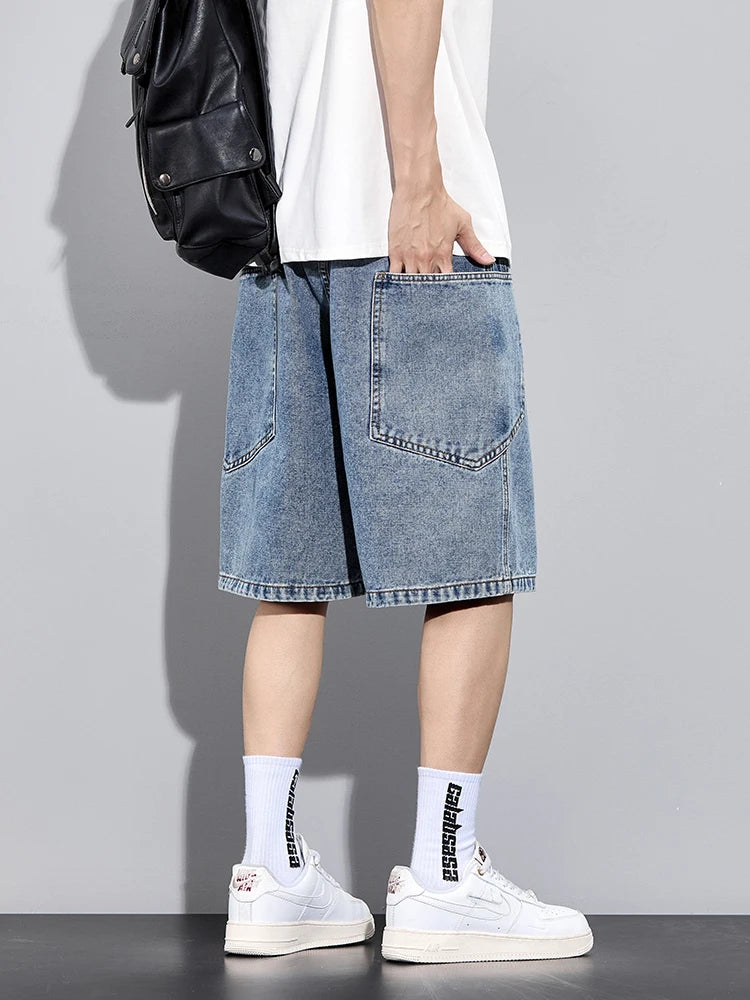 Crossline Denim Shorts