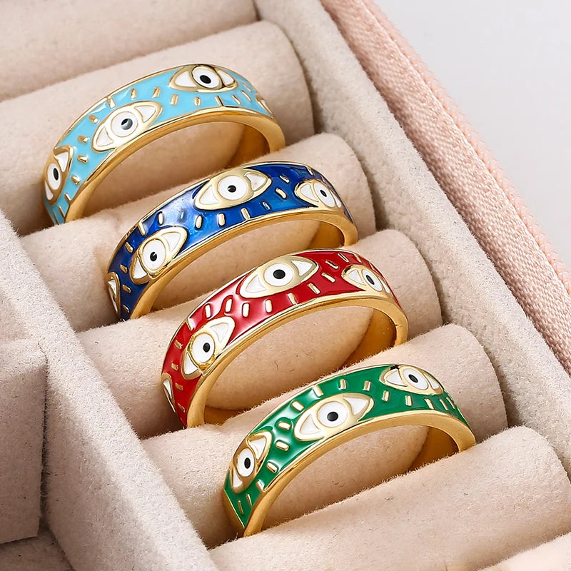 Colorful Lucky Devil's Eye Ring