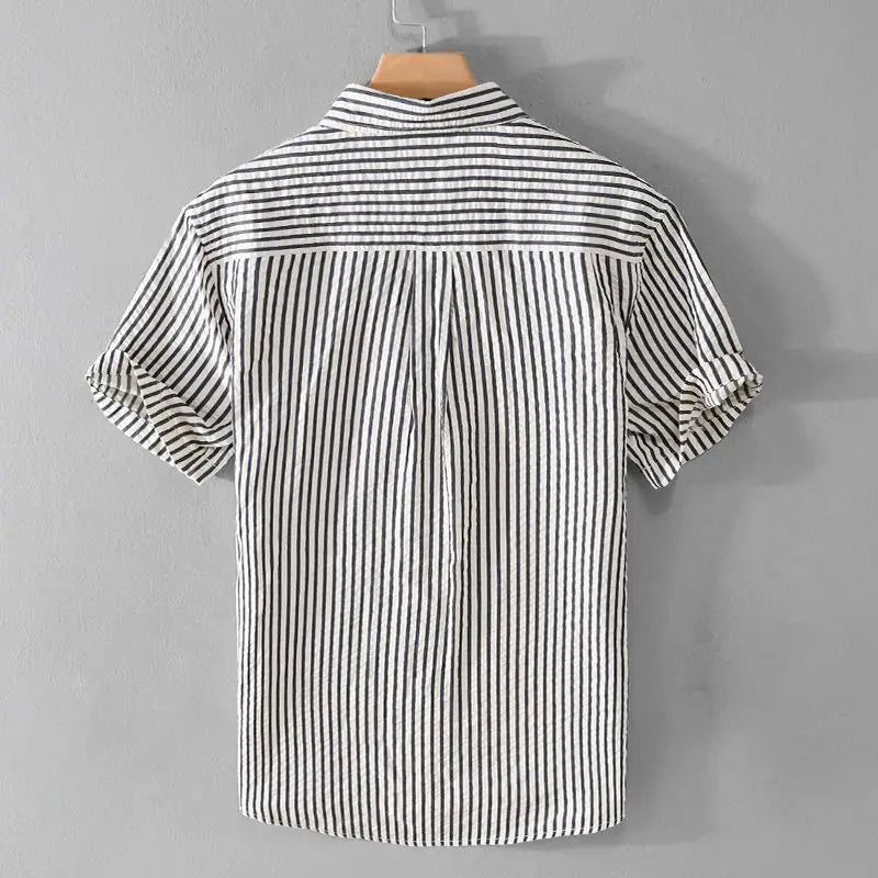 Maison Striped Button Up Shirt
