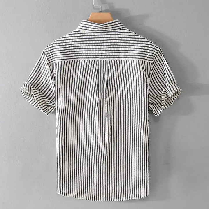 Maison Striped Button Up Shirt