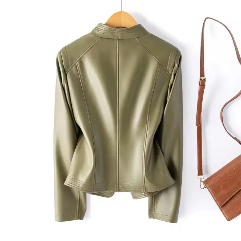 Serra Hourglass Leather Jacket