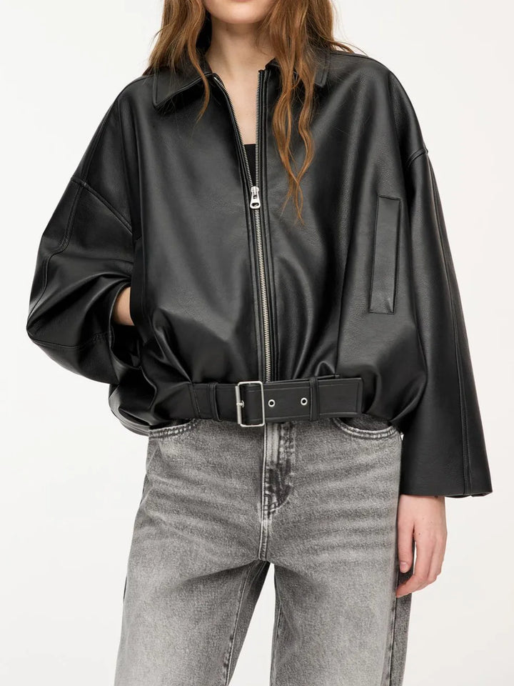 Mia Faux Leather Jacket